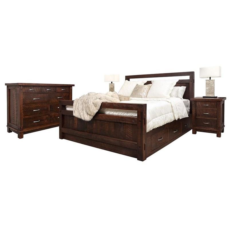 Timber Solid Wood Storage Bed