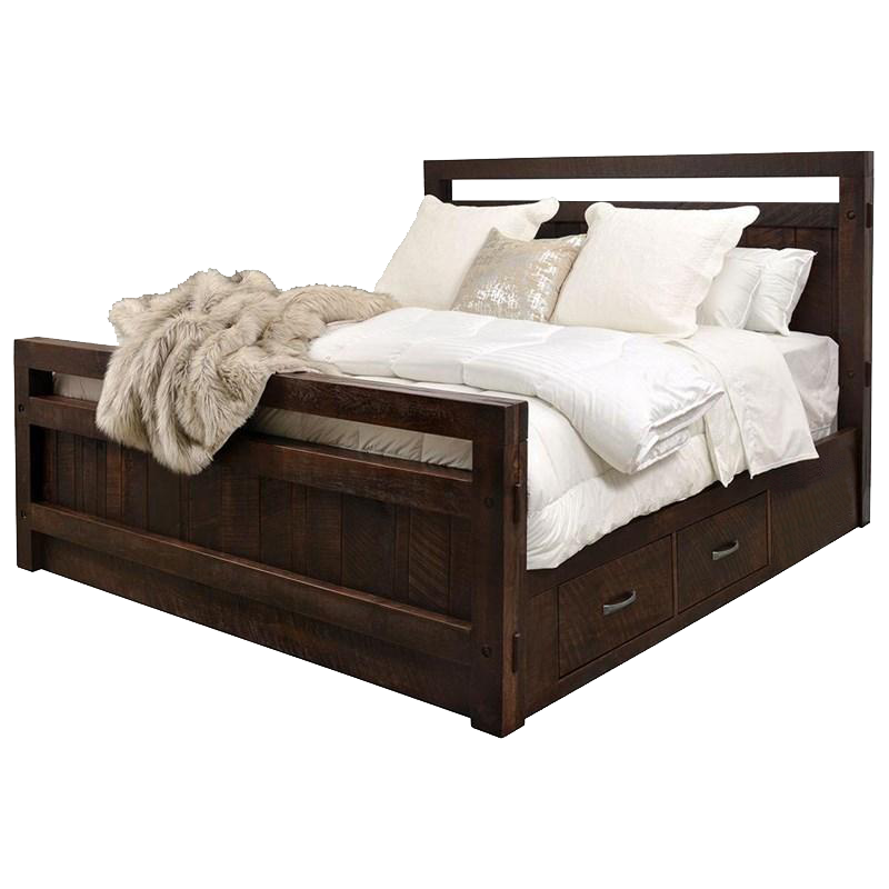Timber Solid Wood Storage Bed
