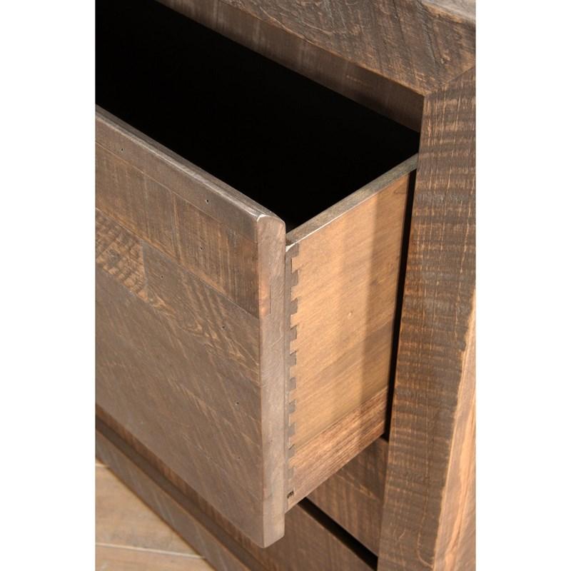 Commode en pierre grise avec étagères ouvertes