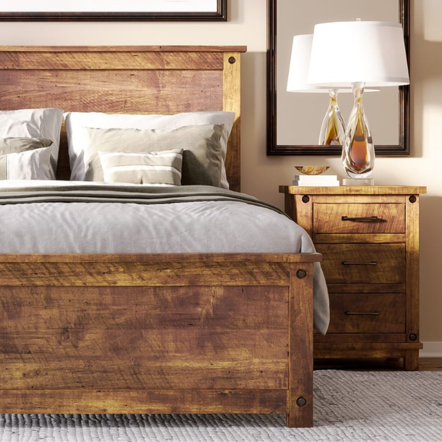Adirondack Solid Wood Bed