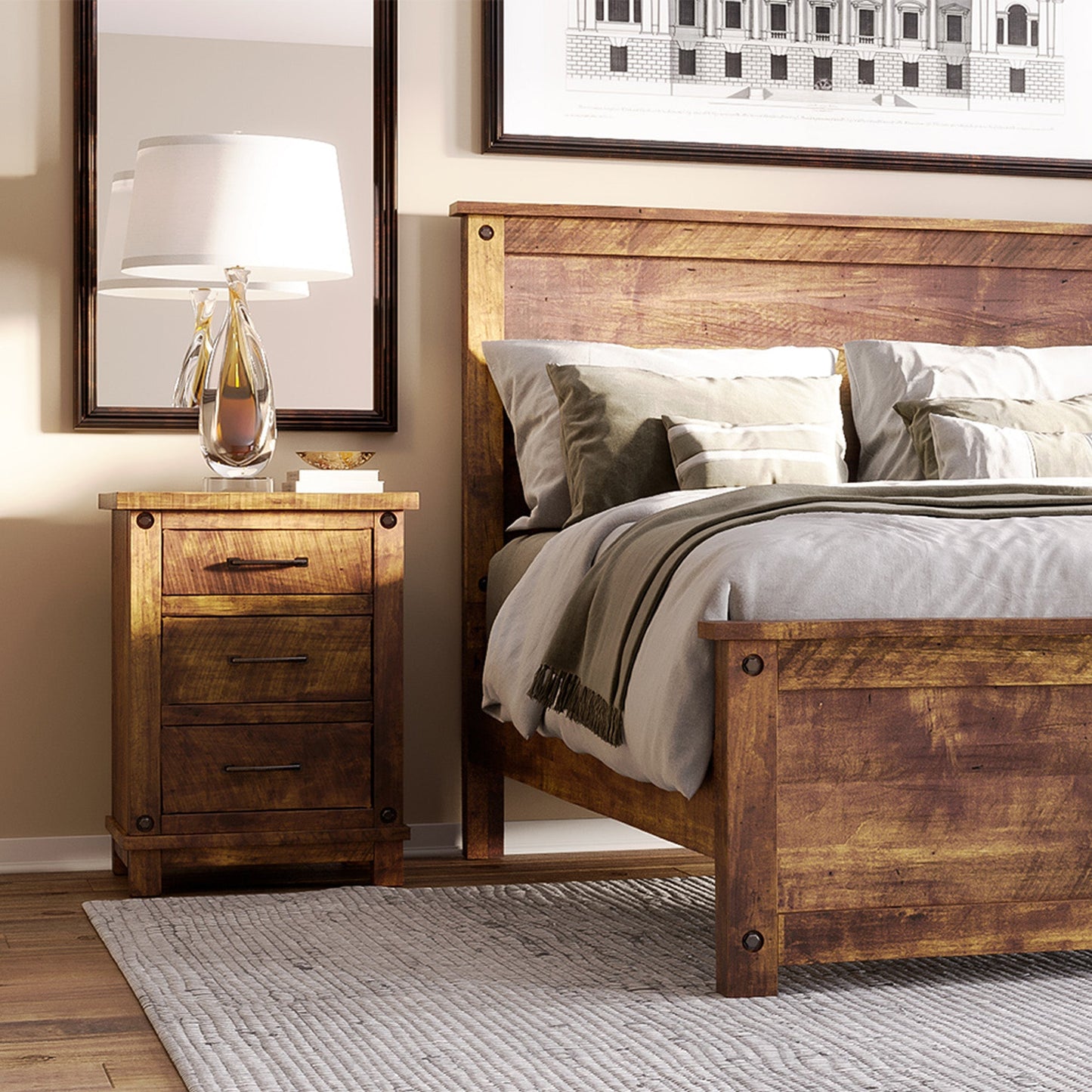 Adirondack Solid Wood Bed