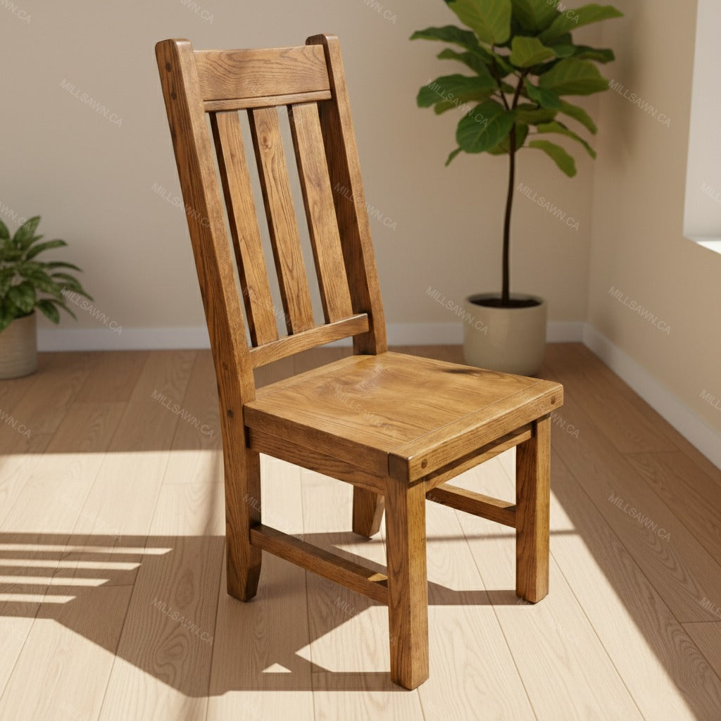 Benchmark Solid Wood Block Side Chair