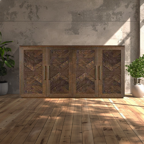 Buffet Bristol - Porte en bois à chevrons