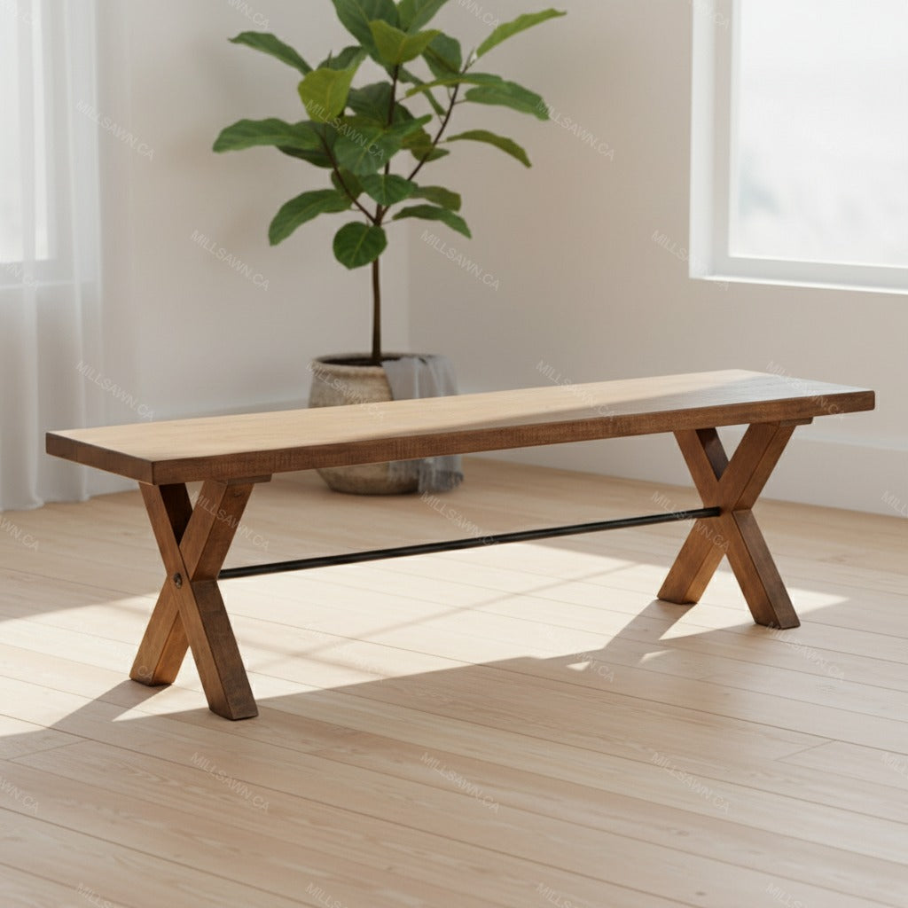 Crosswood Solid Wood Bench