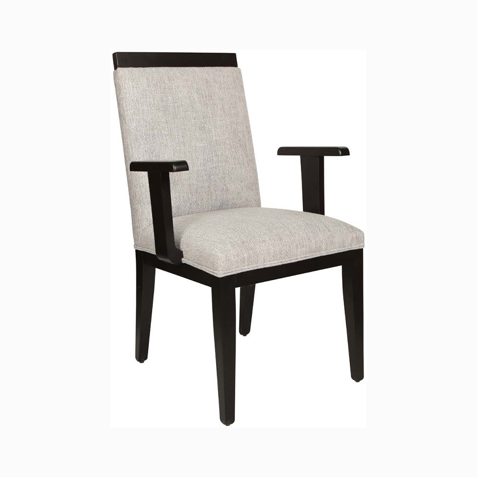 Dorsa Upholstered Solid Wood Arm Chair