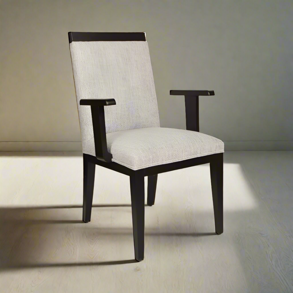 Dorsa Upholstered Solid Wood Arm Chair