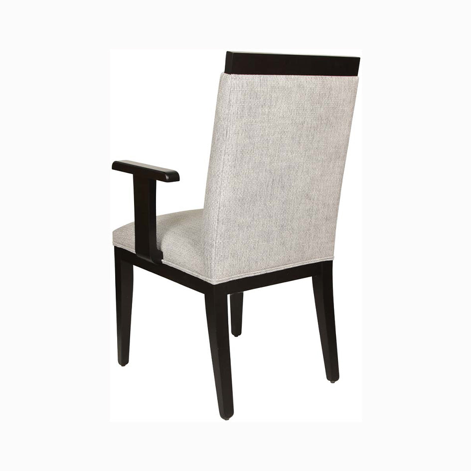 Dorsa Upholstered Solid Wood Arm Chair