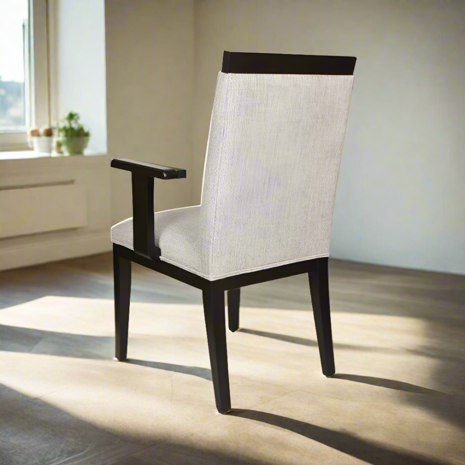 Dorsa Upholstered Solid Wood Arm Chair