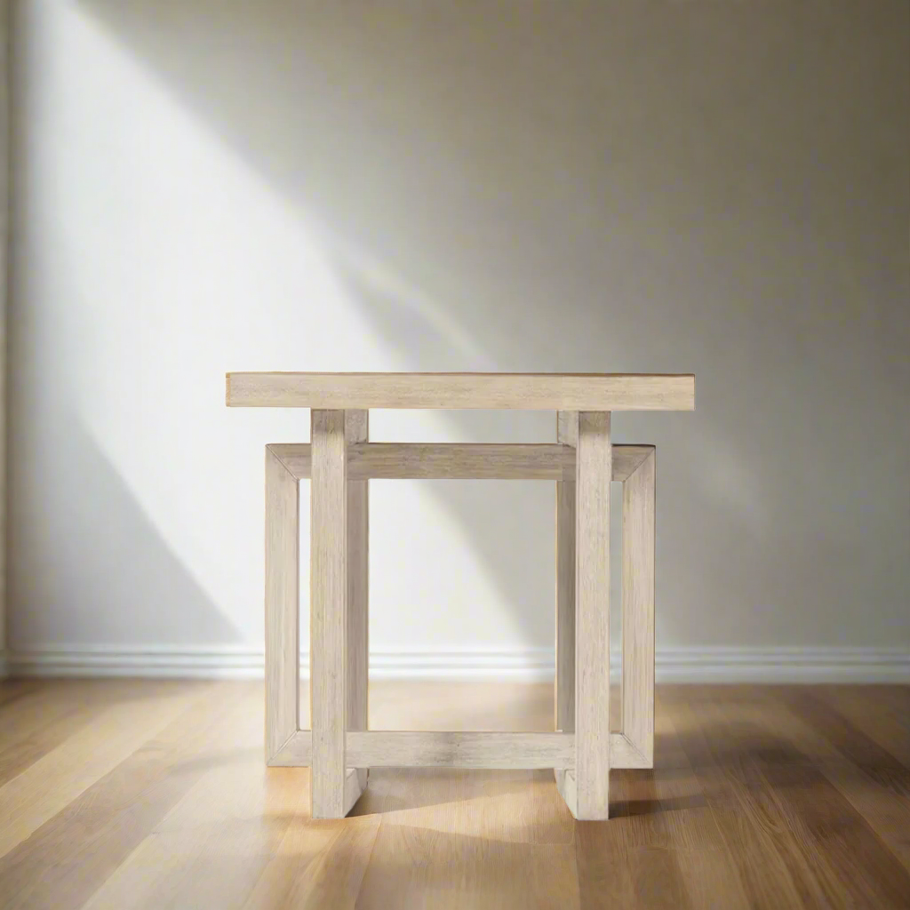 Table d'appoint en bois massif Byron