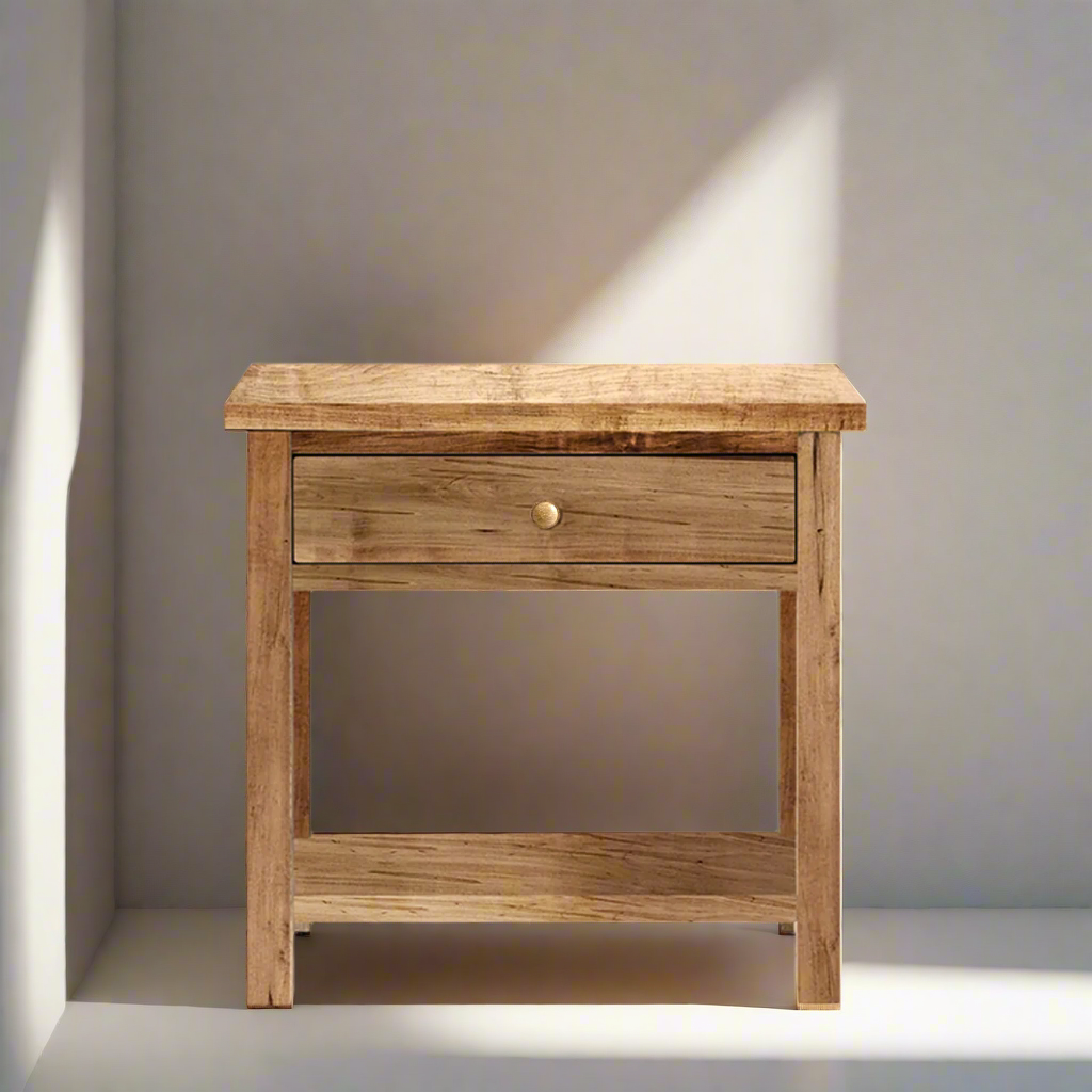 Table de chevet Farmstead à 1 tiroir en bois massif