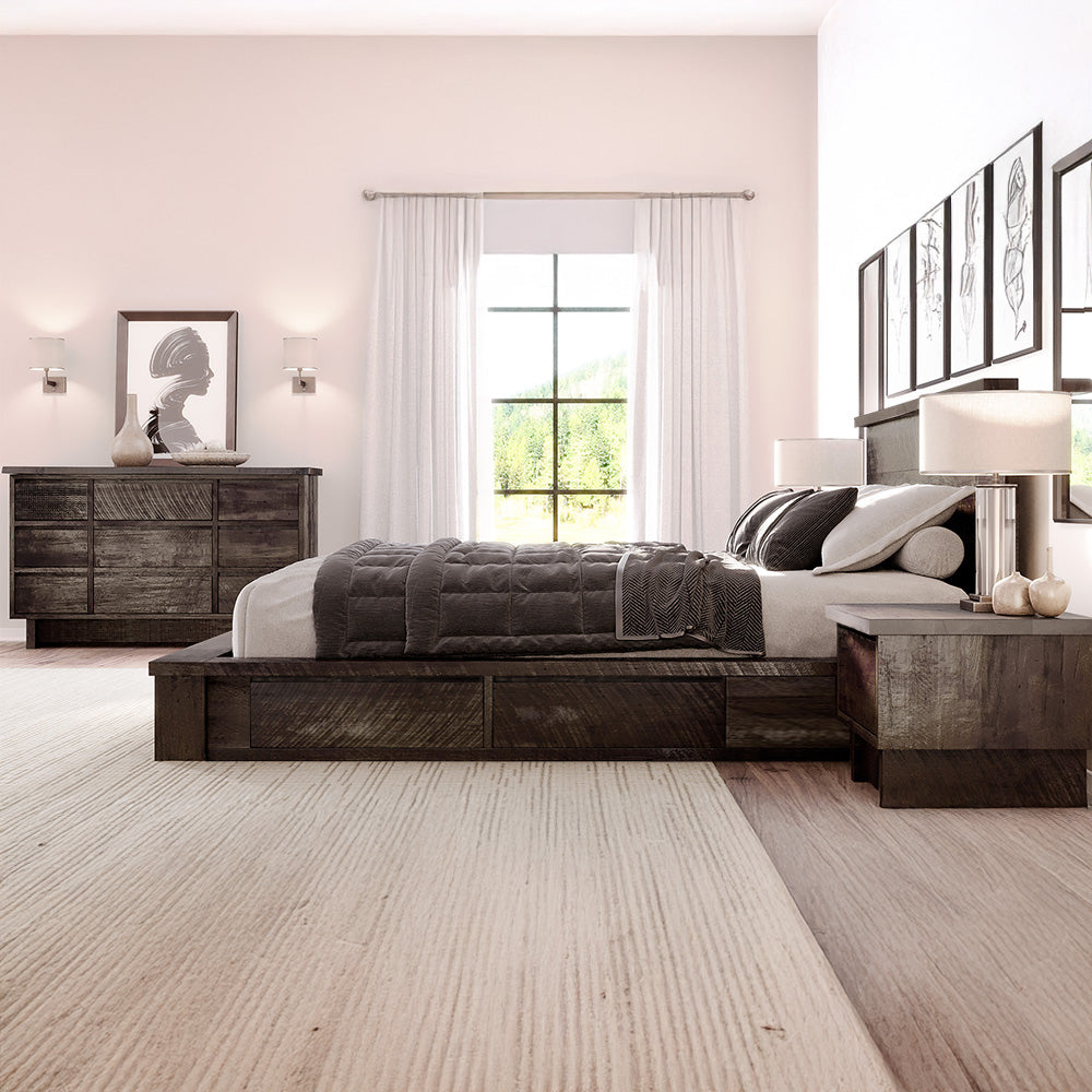 Lit plateforme en bois massif Gaia