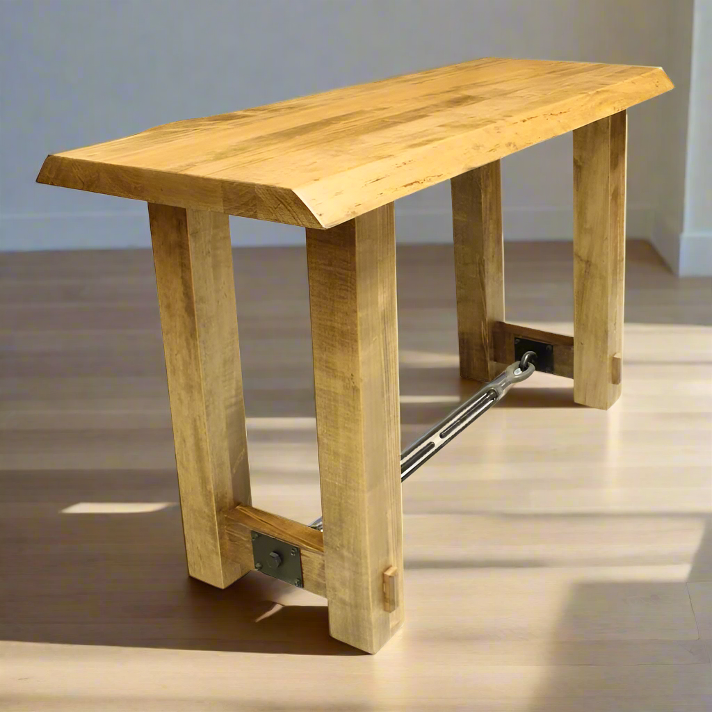 Table de canapé en bois massif Benchmark Live Edge