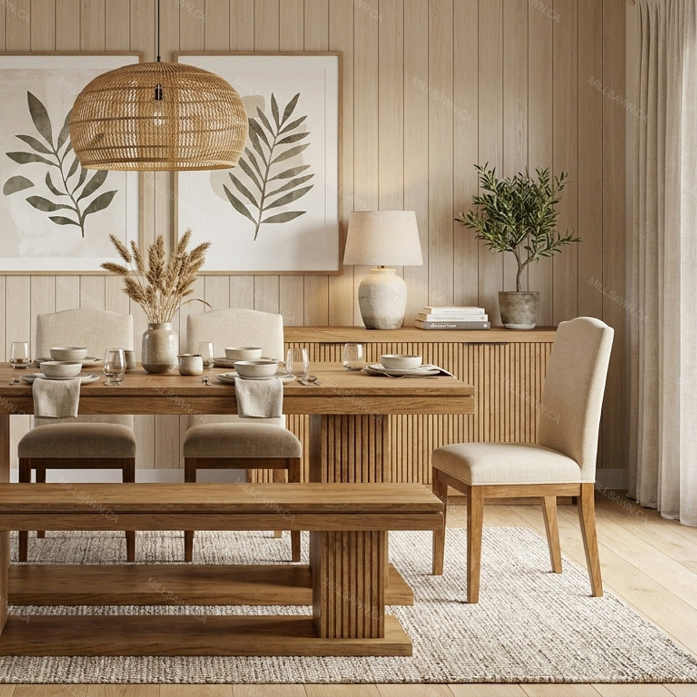Lagom Solid Wood Dining Table