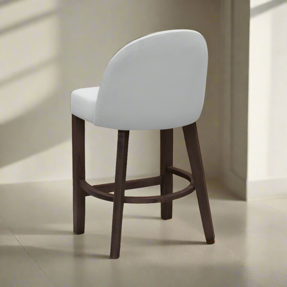 Manny Upholstered Solid Wood Bar Chair