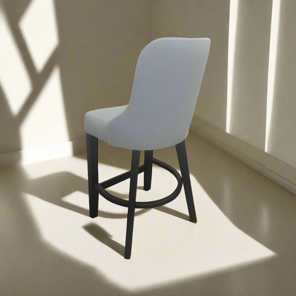 Mariot Upholstered Solid Wood Bar Chair