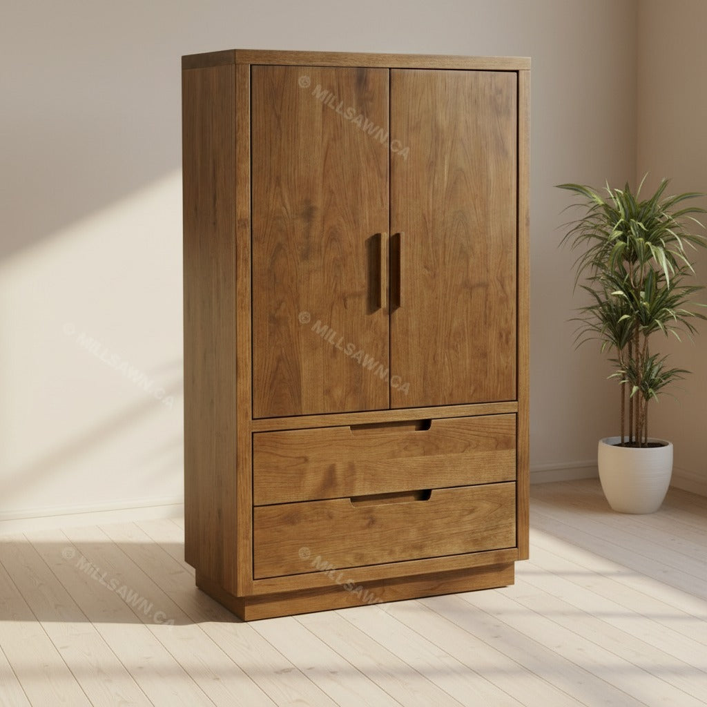 Milan Solid Wood Armoire