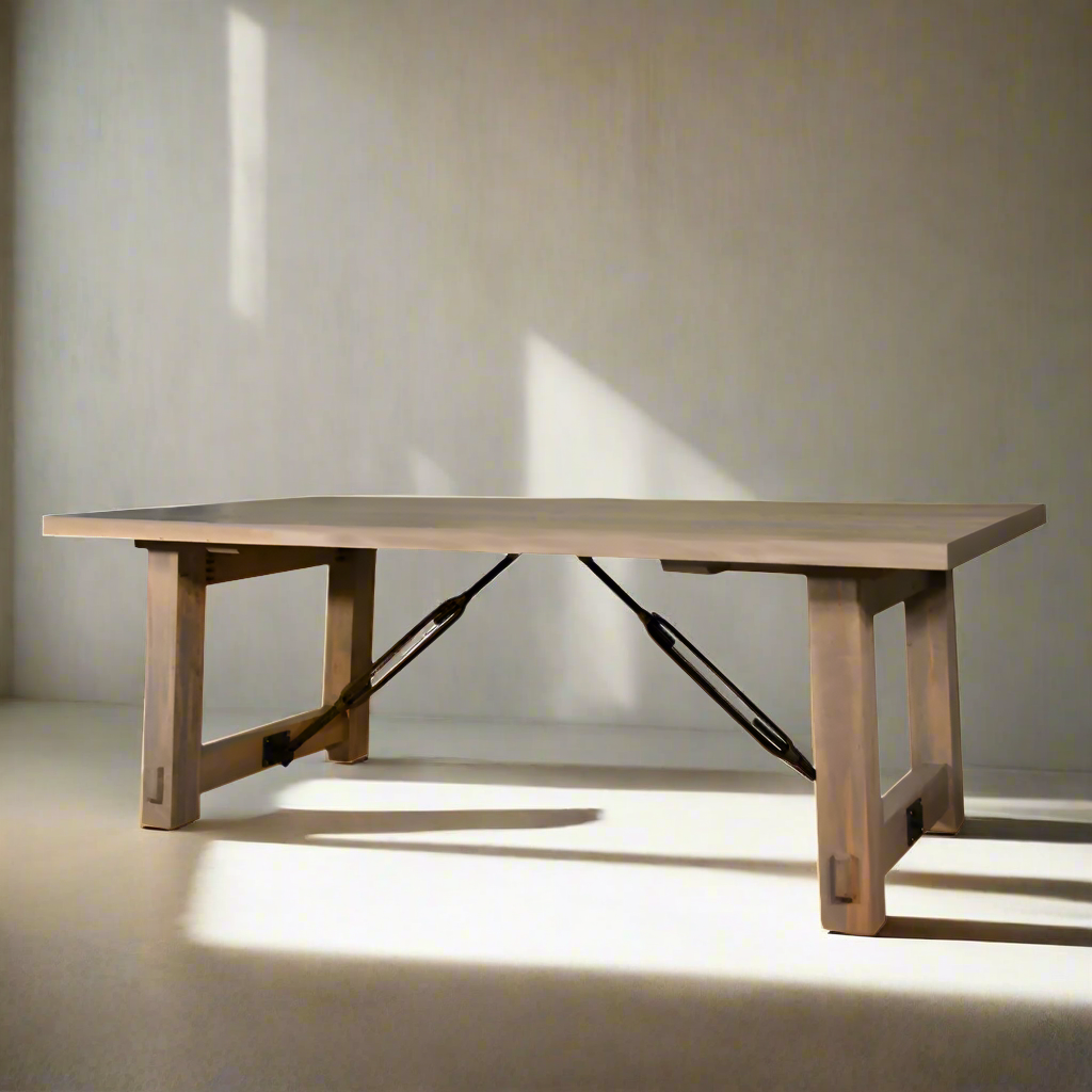 Table à manger en bois massif Milestone
