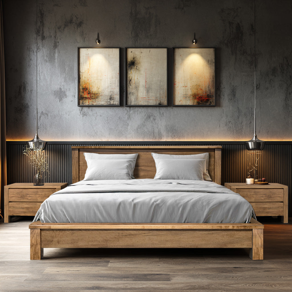 Nara Solid Wood Platform Bed