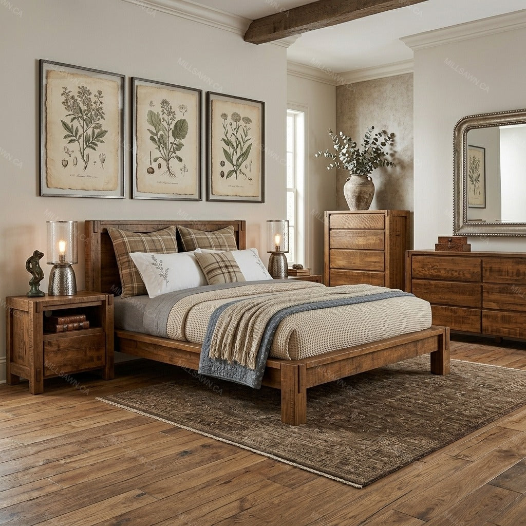 Orion Solid Wood Platform Bed