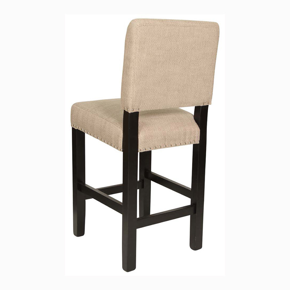 Terra Bar Upholstered Solid Wood Chair (With Nail Studding)