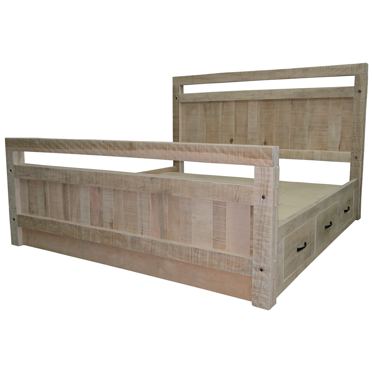Timber Solid Wood Storage Bed