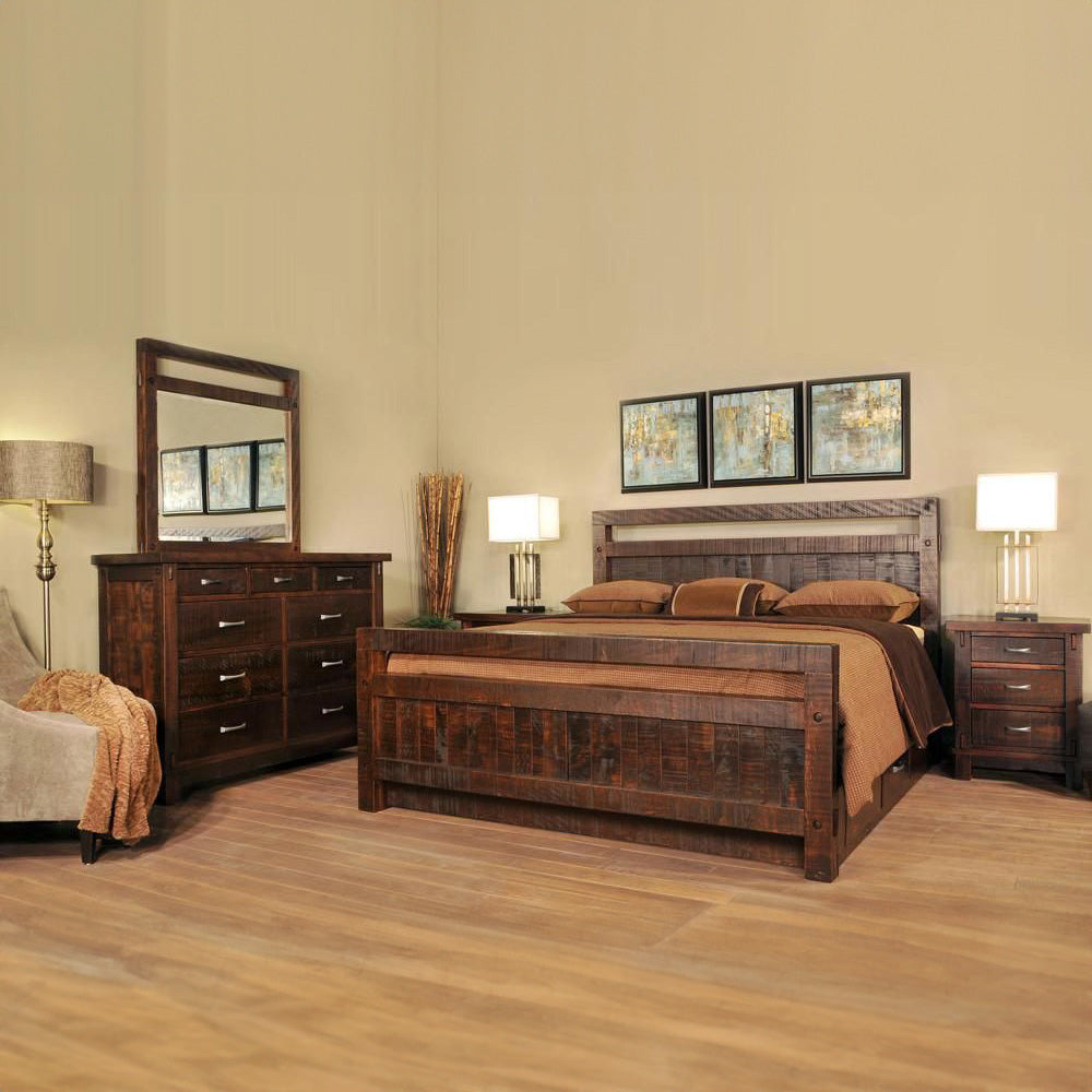 Timber Solid Wood Storage Bed