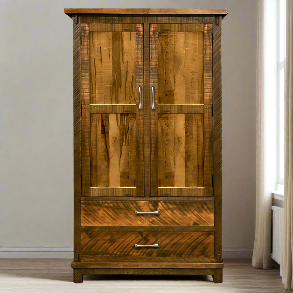 Armoire en bois massif de style ferme urbaine