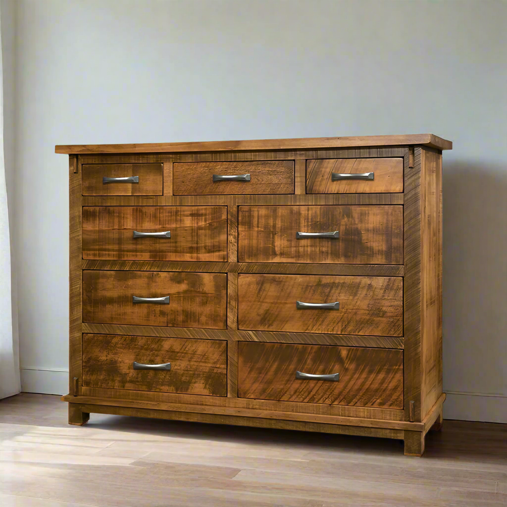 Commode en bois massif de style ferme urbaine