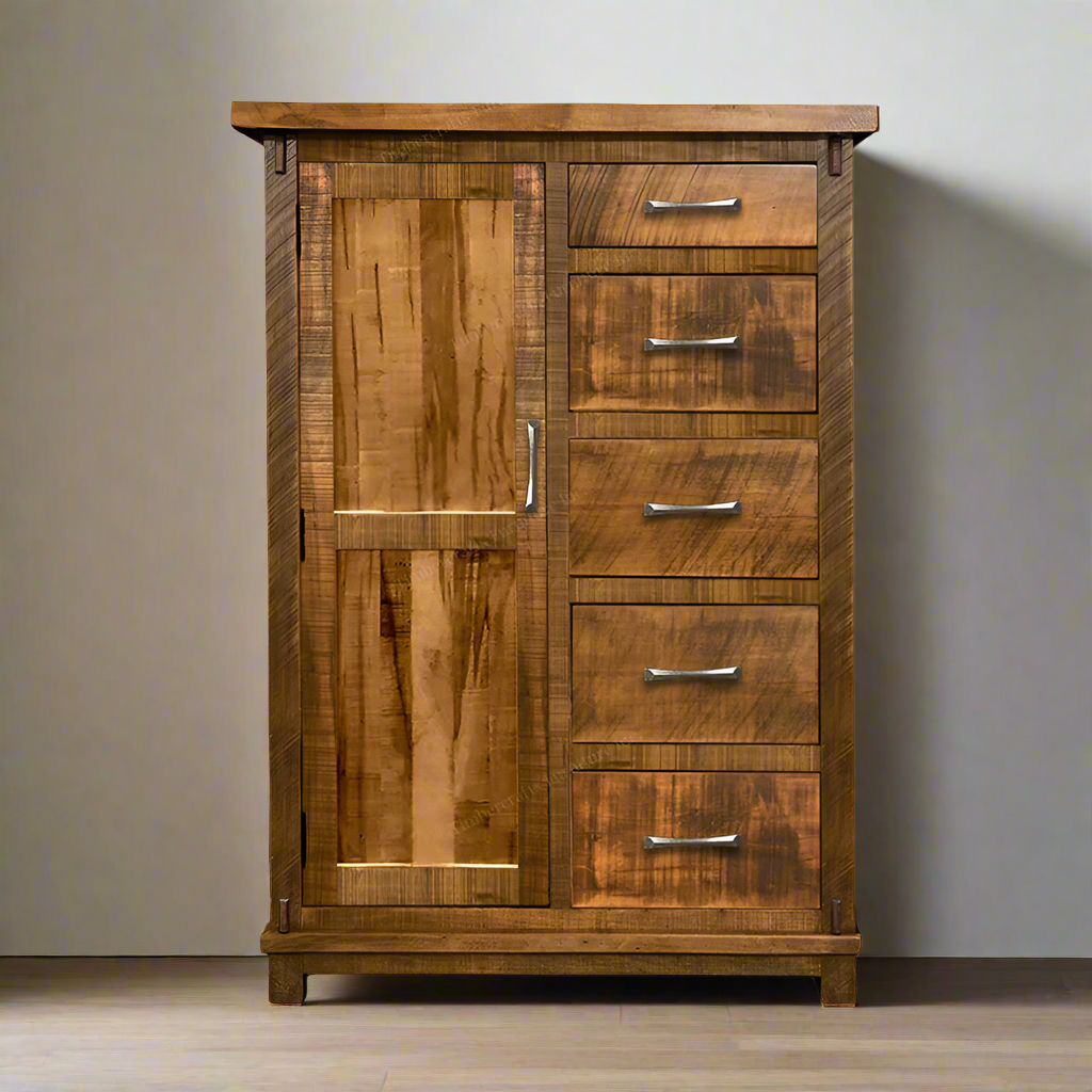 Commode pour homme en bois massif de style ferme urbaine