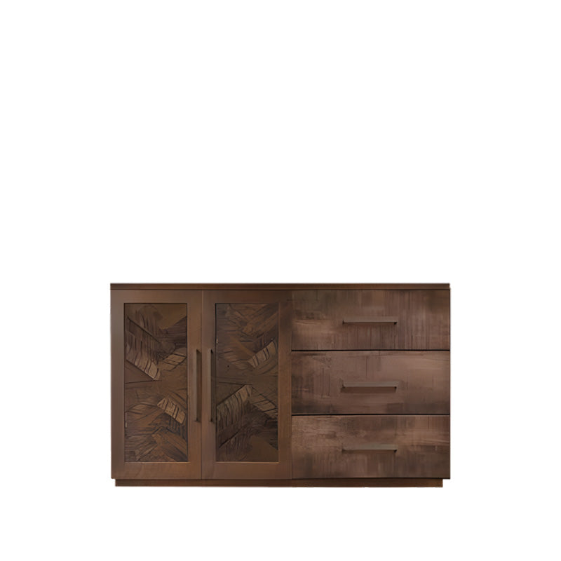 Bristol Sideboard With Drawers - Herringbone Wood Door