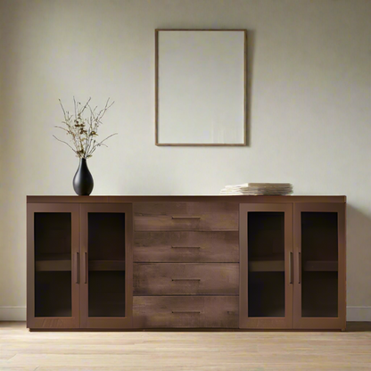 Bristol Sideboard With Drawers - Glass Door