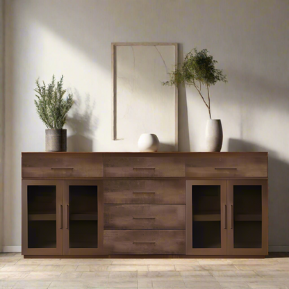 Bristol Sideboard With Drawers - Glass Door