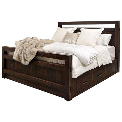 Timber Solid Wood Storage Bed