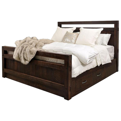 Timber Solid Wood Storage Bed
