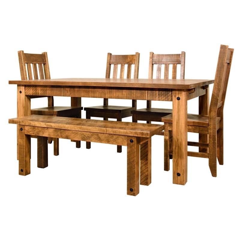Alpine Solid Wood Dining Table With Leaves