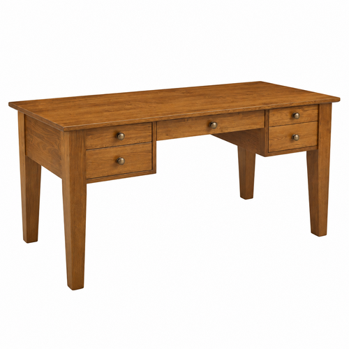 Renzo 5 Drawer Desk w/Tapered Legs