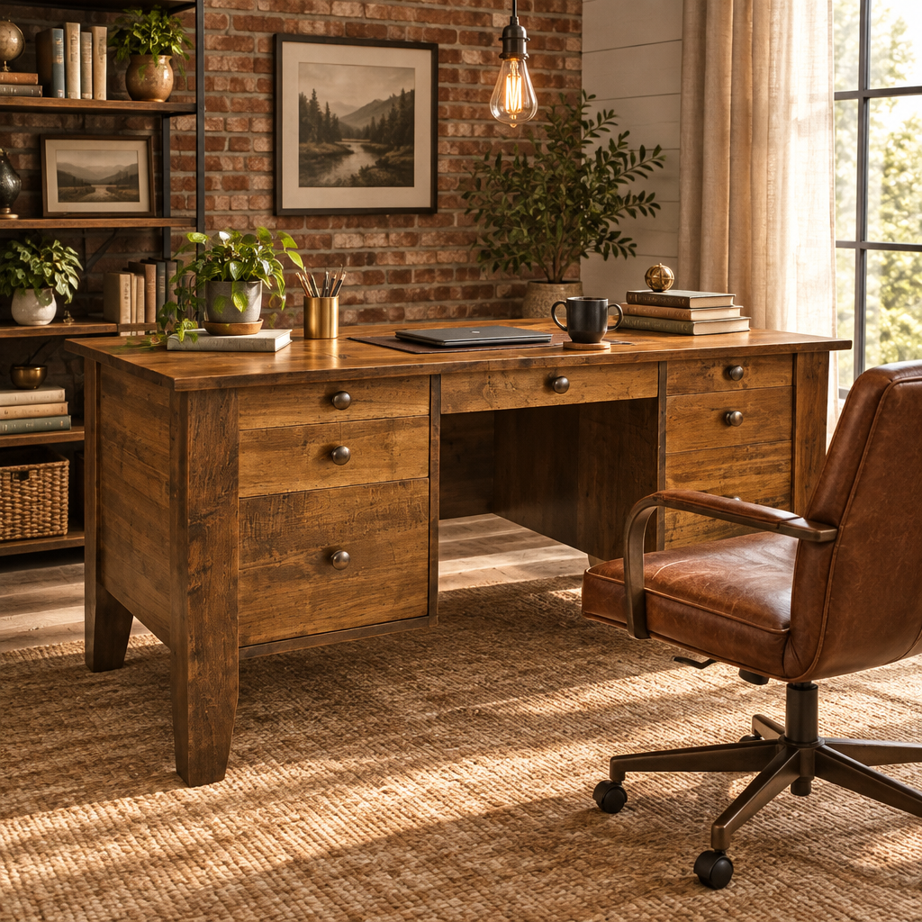 Renzo 7 Drawer Office Desk