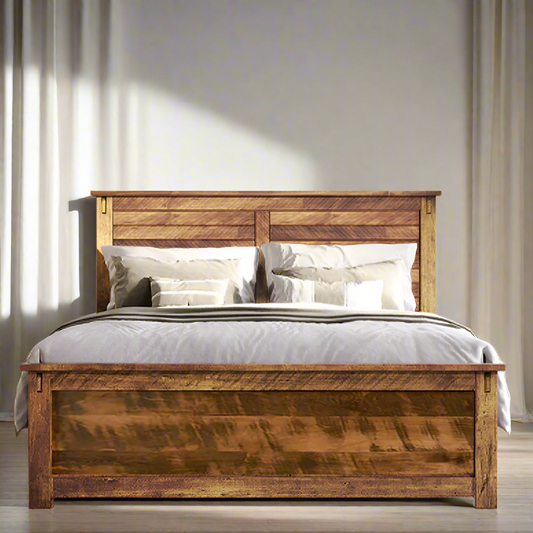 Urban Farmhouse Solid Wood Bed
