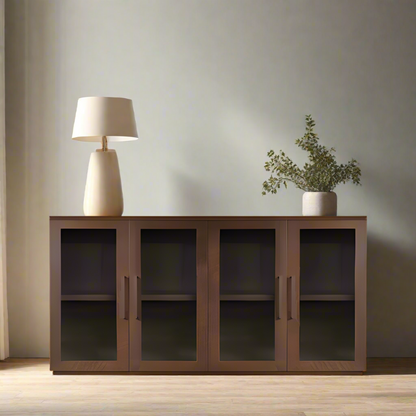 Bristol Solid Wood Sideboard - Glass Door