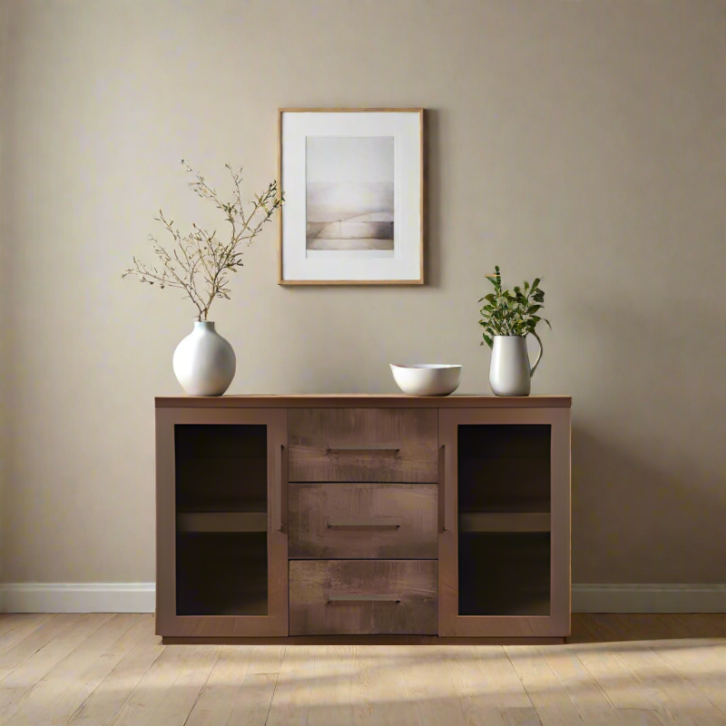 Bristol Sideboard With Drawers - Glass Door