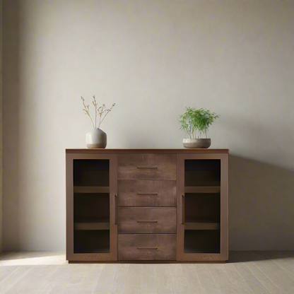 Bristol Sideboard With Drawers - Glass Door