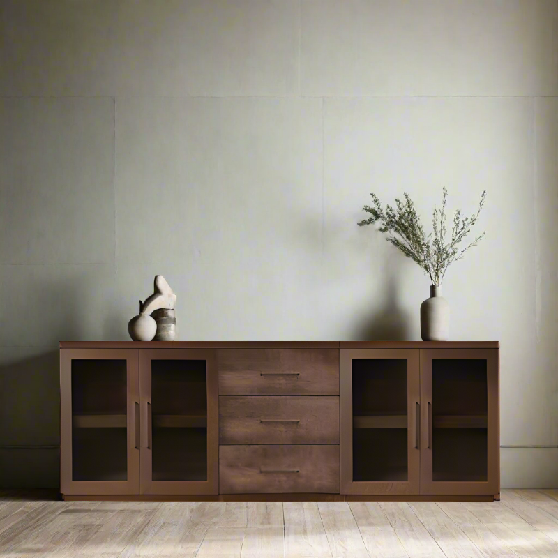 Bristol Sideboard With Drawers - Glass Door
