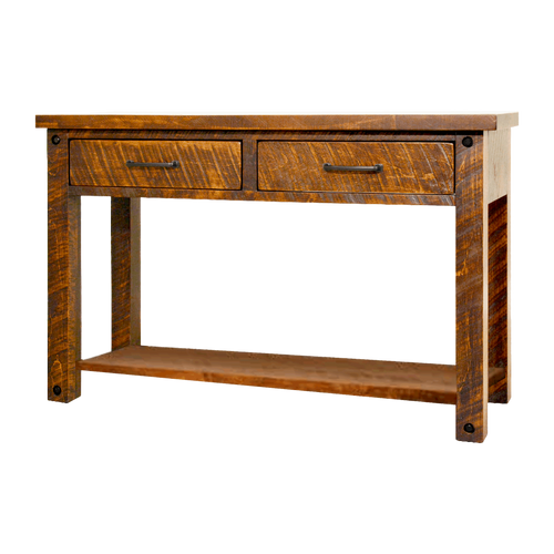 Alpine Solid Wood Sofa Table With Drawers