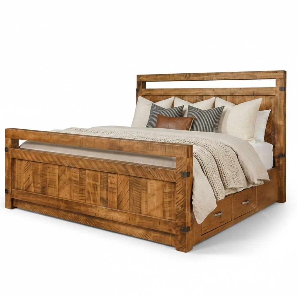 Alba Solid Wood Storage Bed