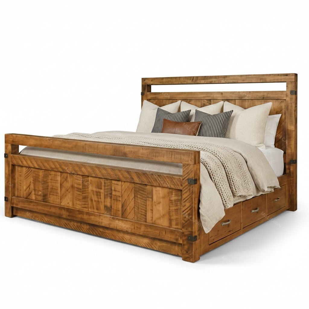 Alba Solid Wood Storage Bed