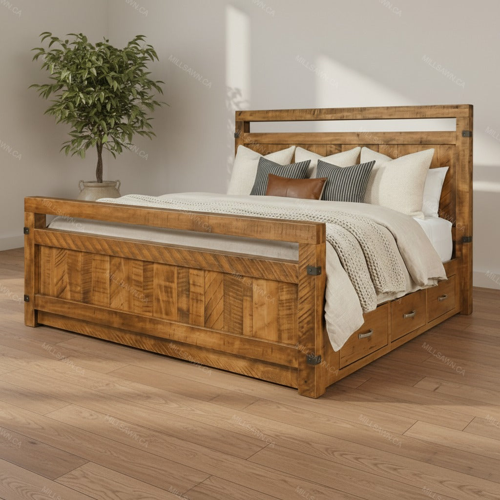 Alba Solid Wood Storage Bed