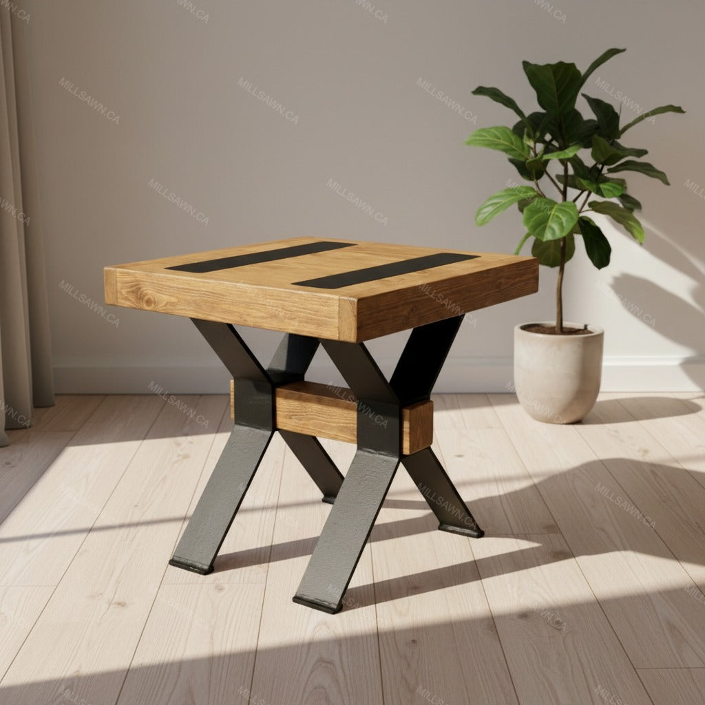 Table d'appoint en bois massif Arthur Philippe
