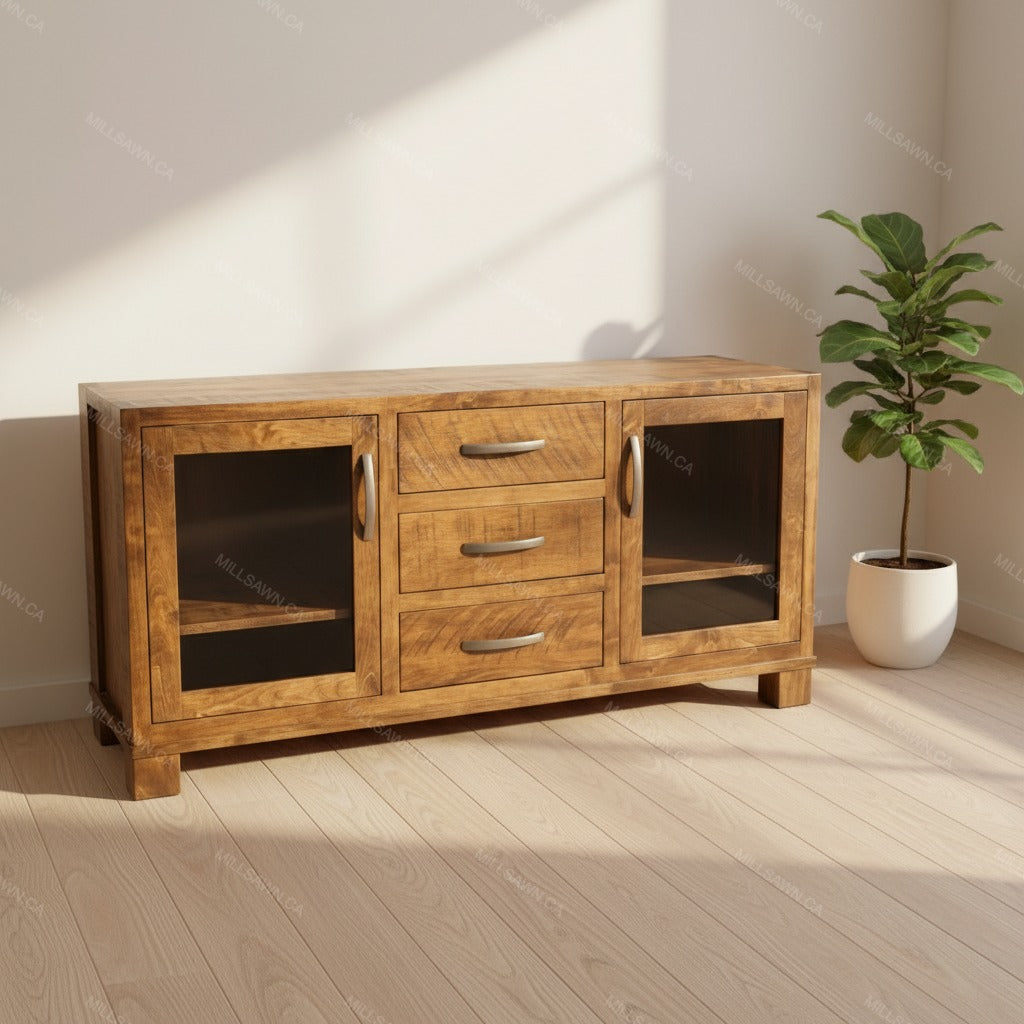 Aspen Solid Wood Media Stand