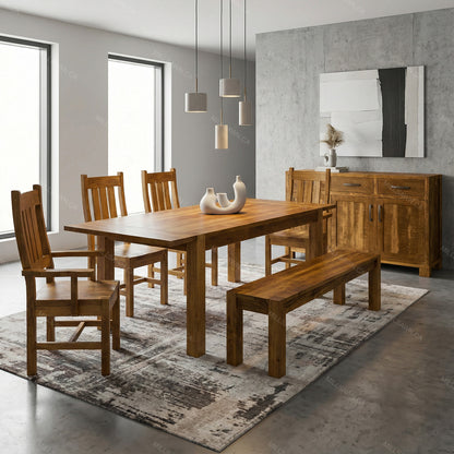 Aspen Solid Wood Dining Table with Leaves