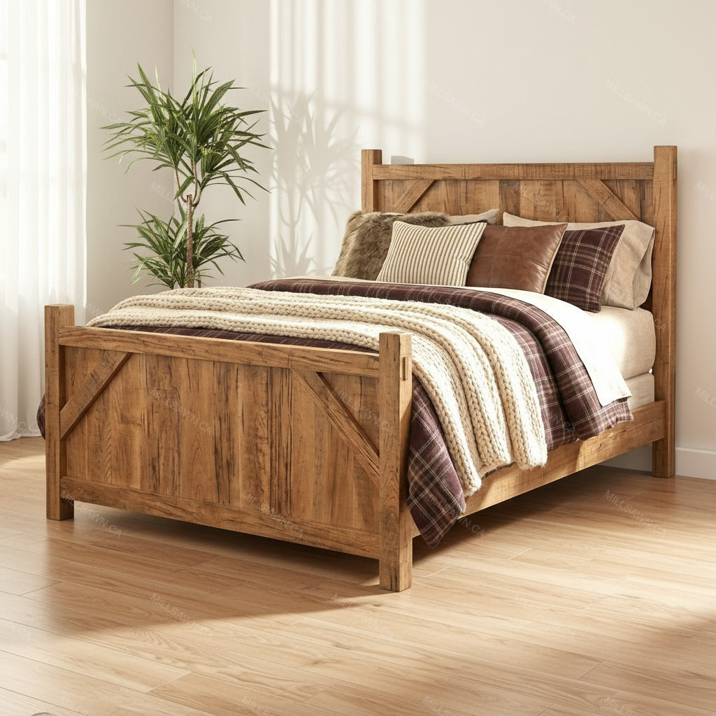 Barnwood Solid Wood Bed